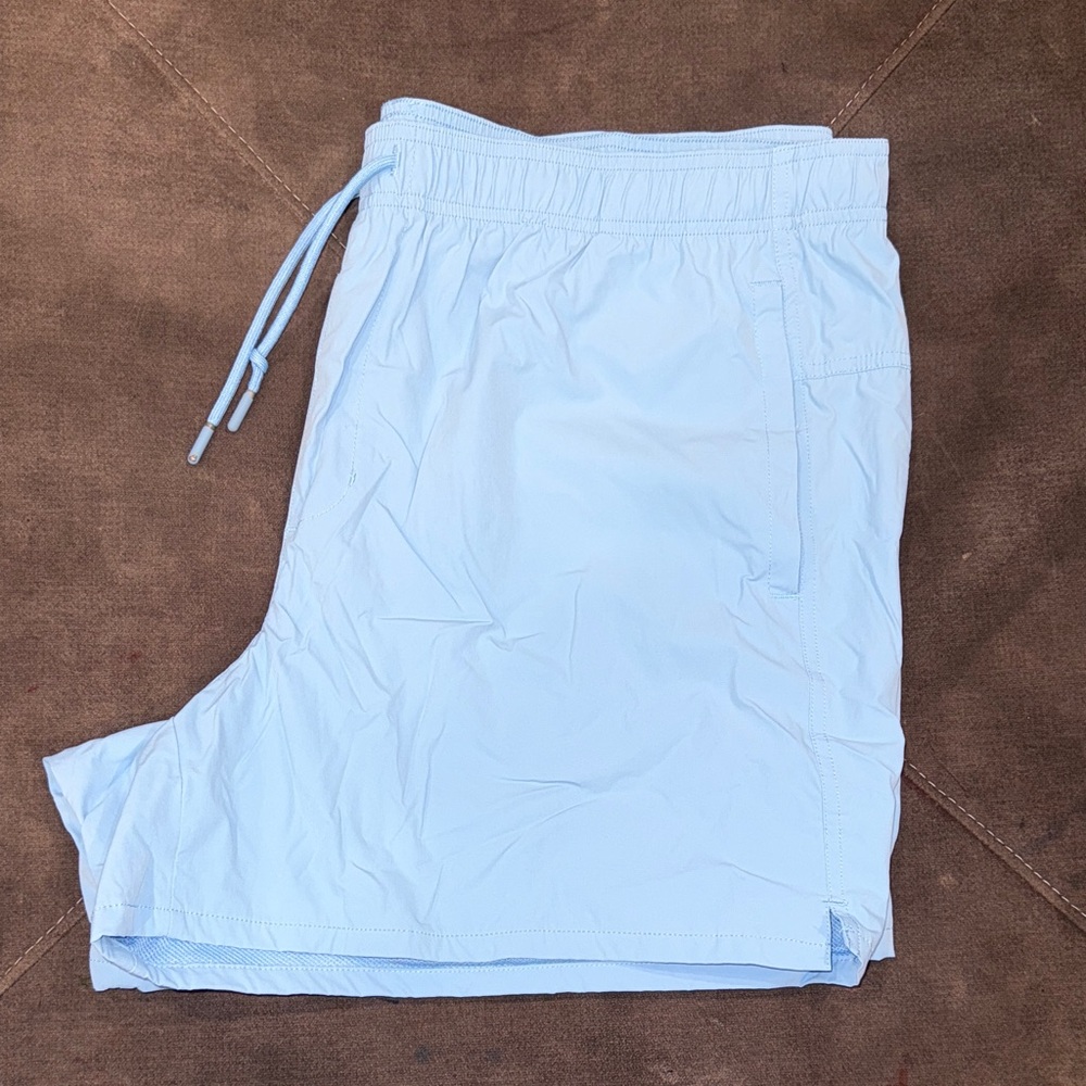 Light Blue Drawstring Swim Shorts